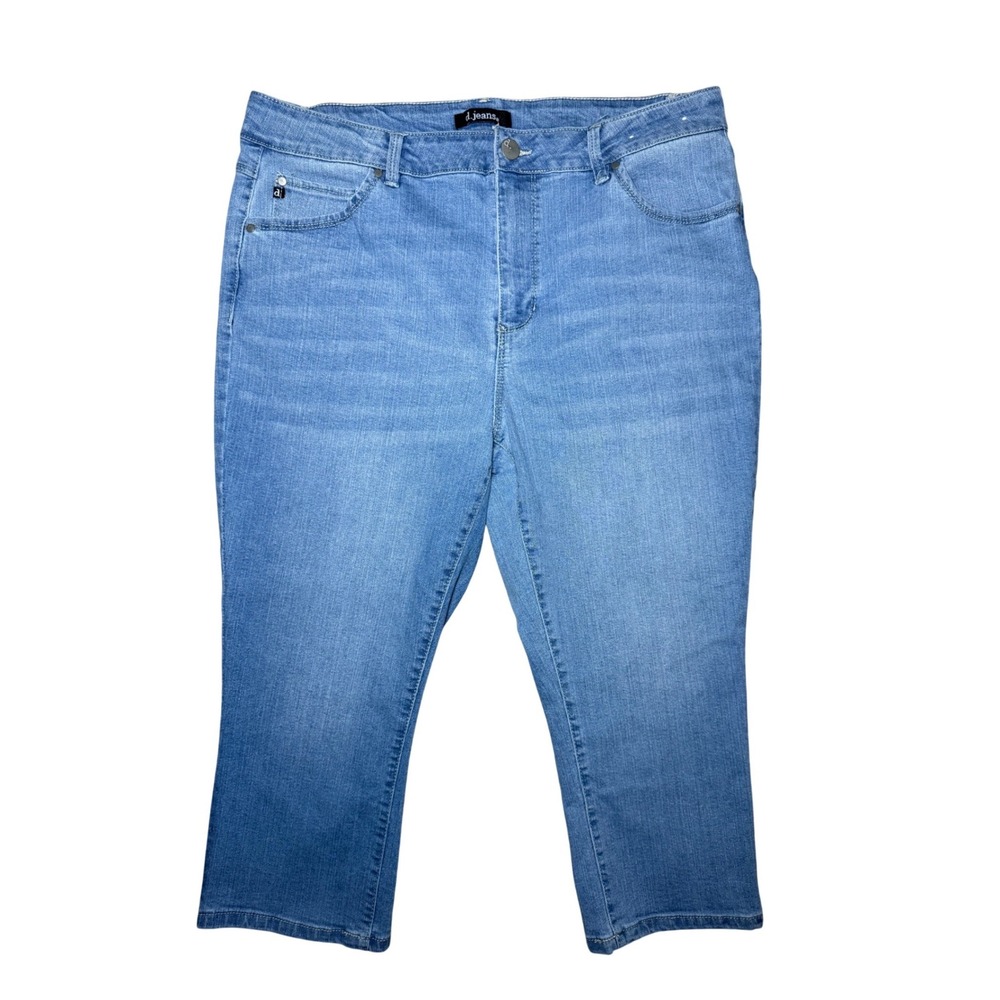d.jeans Capri Jeans Womens 16 Light Blue Stretch Denim Pants